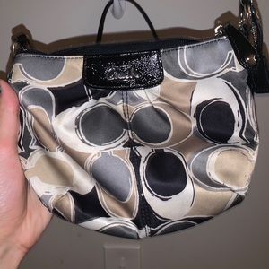 Coach neutral cross body bag